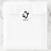 Café Time Chat noir pour initiceaux | Autocollants (Sac)