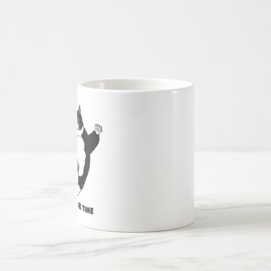 Café Time Mug de chat noir pour Introvertis (Centre)