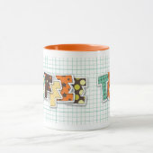 "Café Time" Retro Couper Lettres Mug (Centre)