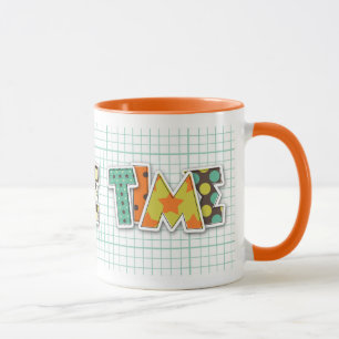 "Café Time" Retro Couper Lettres Mug