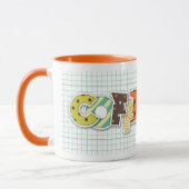 "Café Time" Retro Couper Lettres Mug (Gauche)