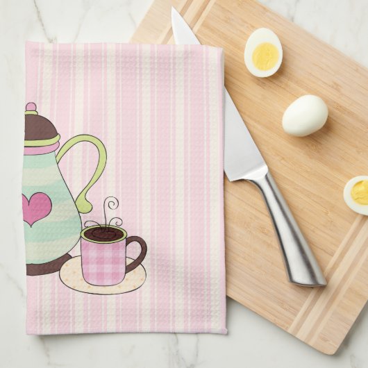 Café Time Serviette de cuisine (Quart Plié)