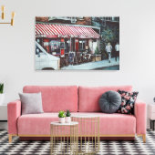 Café Tina's Twlight Canvas Afdruk (Insitu (Woonkamer))