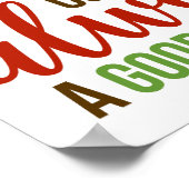 Café Toujours Bonne Idée Green Cup Poster (Coin)