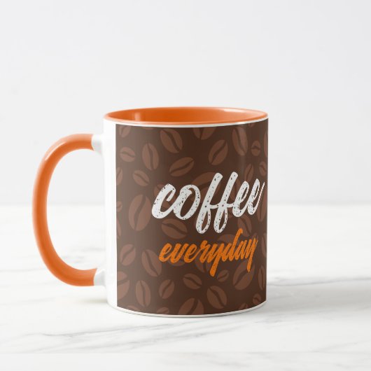 Café tous les jours avec café Beans Mug (Gauche)