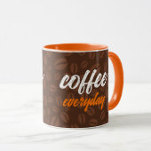 Café tous les jours avec café Beans Mug (Devant droit)