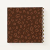 Café tous les jours. Cahier marron grains de café (Dos)