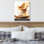 CAFÉ TOUT SUR toile étirée Impression (Insitu(Chambre))