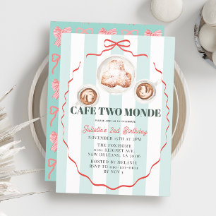 Cafe Two Monde Roze Strik Uitnodiging 2e Verjaarda