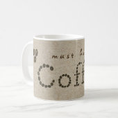 CAFÉ typographie de haricot kraft naturel tasse de (Devant gauche)