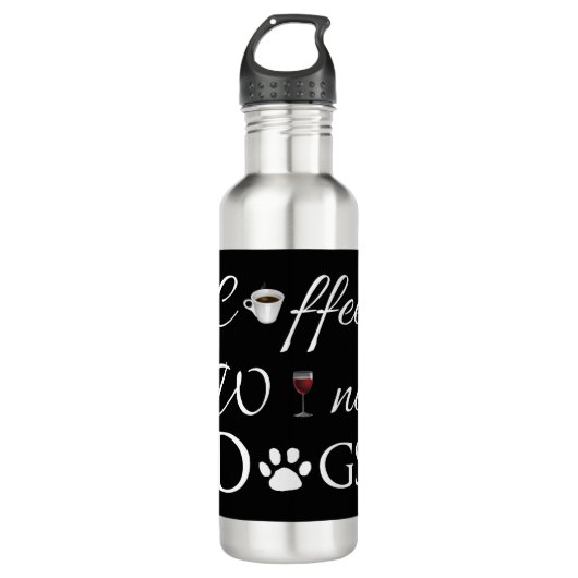 Café Vin Chiens Bouteille d'eau (Devant)