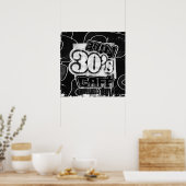 Café vintage Love 30's - Poster (Cuisine)