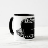 café vintage signe café mug noir et blanc (Devant gauche)