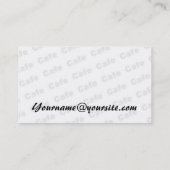 Cafe Visitekaartje (Achterkant)