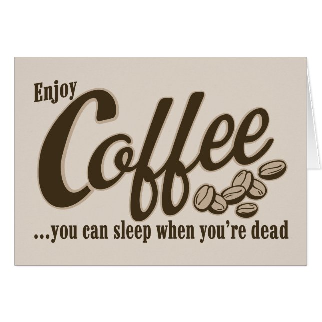 Café vous pouvez dormir quand vous êtes morts (Devant horizontal)