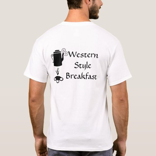 Café Western Style Petit-déjeuner T-shirt (Dos)