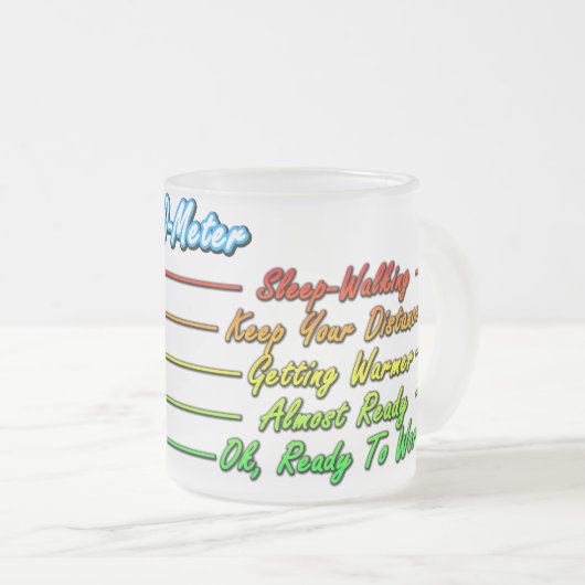 Café Work-O-Meter, Funny Coffee Humour Mug (Devant droit)