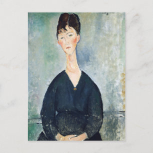 Cafe Zanger vrouwenportret van Amedeo Modigliani Briefkaart