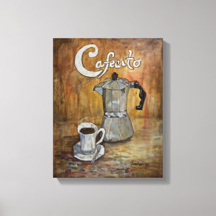 Cafecito - Afdrukken van Cubaans koffiedoek