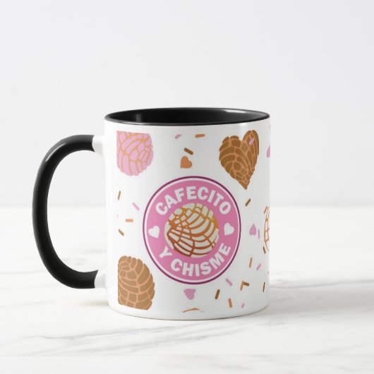 Cafecito y Chisme Mug Taza (Gauche)