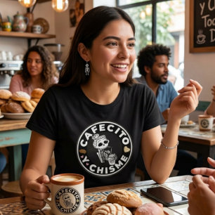 Cafecito y Chisme Pan dulce Mexicaans T-shirt