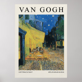 Cafee Terrace At Night Blossom Poster