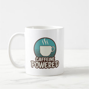 Cafeïne aangedreven retro Mok