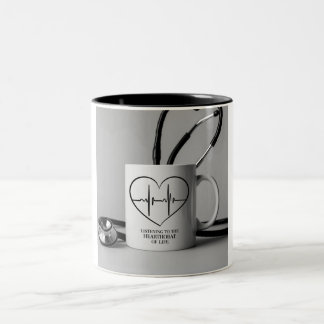 Caféine avec battement de coeur : Mug Stethoscope