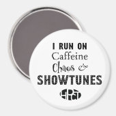 Cafeïne, Chaos & Showtunes Magneet (Voorkant / Achterkant)