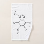 cafeïne chemische formule koffiechemie-element handdoeken (Handdoek)