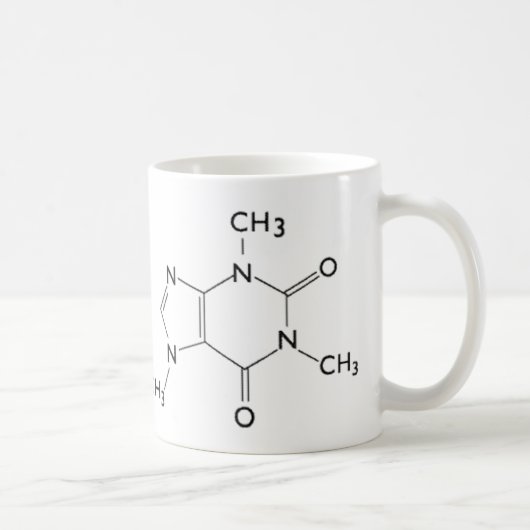 Cafeïne chemische structuur Mok (Rechts)
