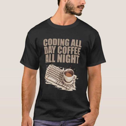 Cafeïne Coder Software Ontwikkelaar Engineer Koffi T-shirt (Voorkant)