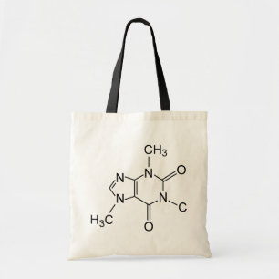 Cafeïne Coffiemolecuul Chemisch Diagram Tote Bag