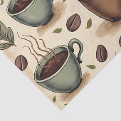 Cafeïne Collage: Ephemera-geïnspireerde koffie wra Tissuepapier (Detail)