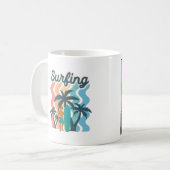 Cafeïne & Confidence Surf Vibe Mok (Voorkant links)