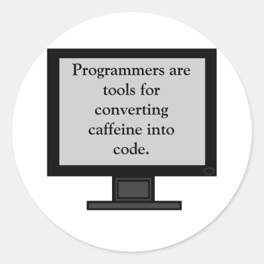 Caféine dans les stickers de code (Devant)
