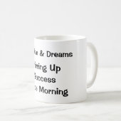 Cafeïne & Dromen: Succes opstoken Koffiemok (Voorkant rechts)