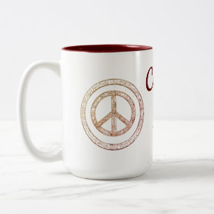 Cafeïne Elegantie: stijlvolle sip koffie Mok" Tweekleurige Koffiemok