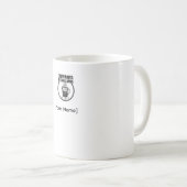 CAFEINÉ & EMBALMAGE — Tasse drôle personnalisable (Devant droit)