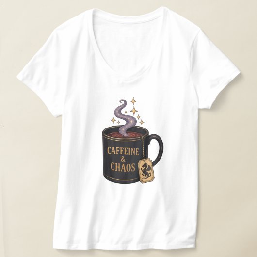 Cafeïne en Chaos T-shirt (Laagn)