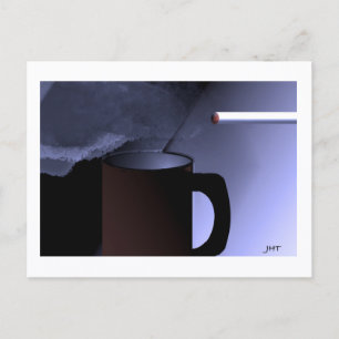 Cafeïne en Nicotine Ansichtkaart Print door JHT Briefkaart
