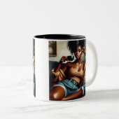 "Cafeïne en zelfvertrouwen" Mok (Voorkant rechts)