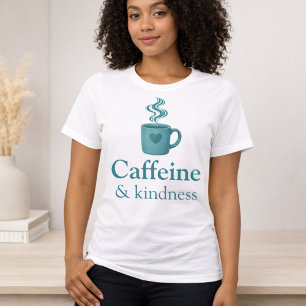 Caféine & Gentillesse T-shirt sarcelle Café Menthe