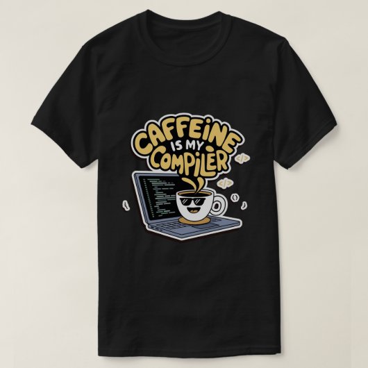 Cafeïne is mijn grappige programmeur t-shirt (Design voorkant)