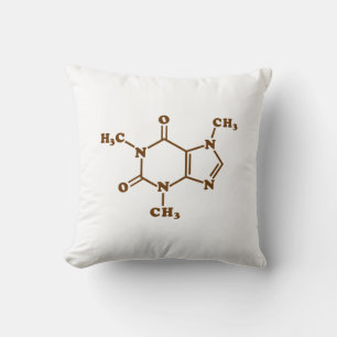 Cafeïne Koffie Moleculaire Chemische Formule Kussen