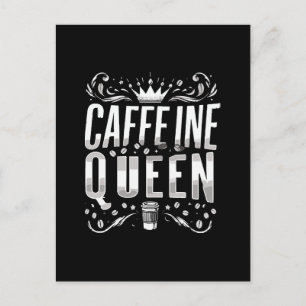 caféïne koningin briefkaart