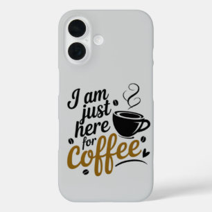 Cafeïne liefhebbers - Edgy Typography iPhone 16 iPhone 16 Hoesje