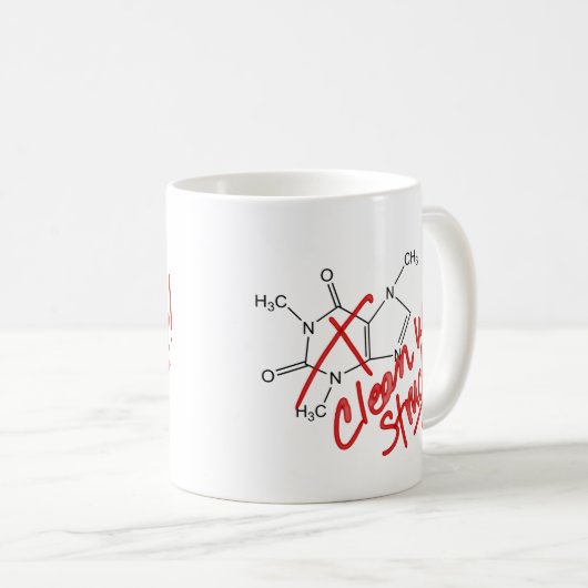 Cafeïne Mok voor chemici - Clean Up Structure! (Voorkant rechts)