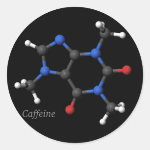 Cafeïne Moleculaire Model Sticker