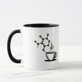 Cafeïne Molecule Mok Chemische Samenstelling Koffi (Links)